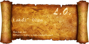 Lakó Olga névjegykártya