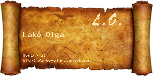 Lakó Olga névjegykártya
