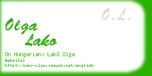 olga lako business card