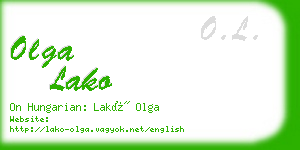 olga lako business card